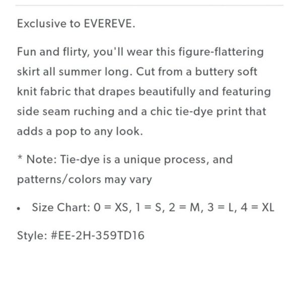 Sundry for Evereve Soleil Skirt Tie Dye Black Sz 1 Small Bodycon Ruching - Picture 7 of 10